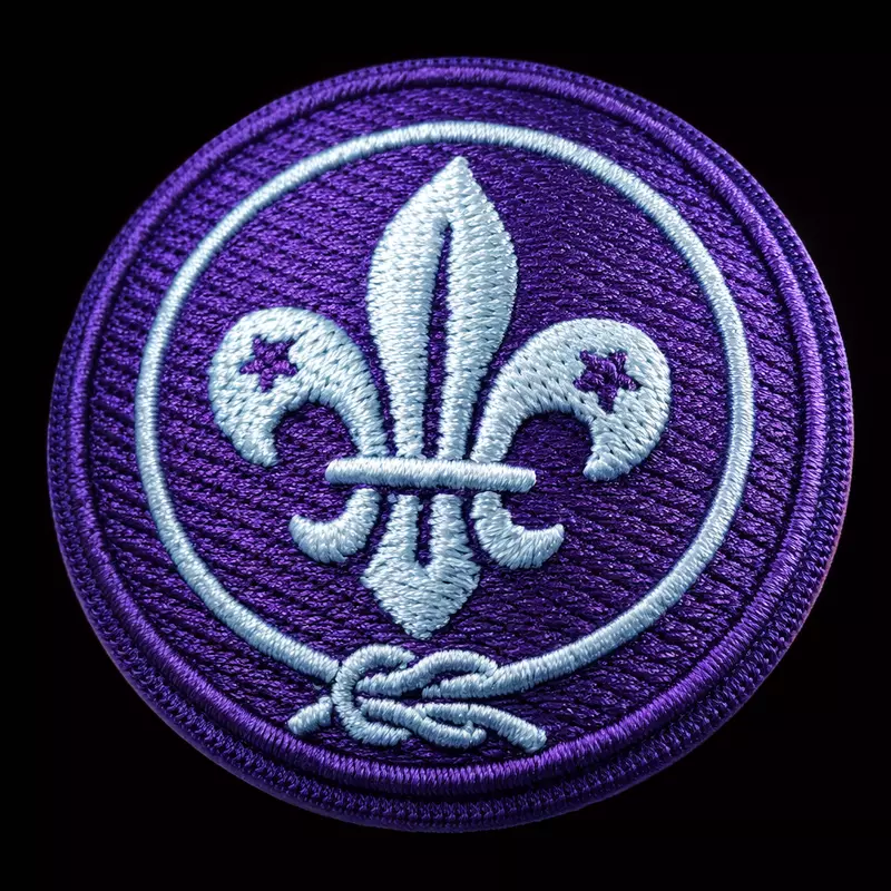 World Scout Badge New Round Embroidery-(50 pcs)
