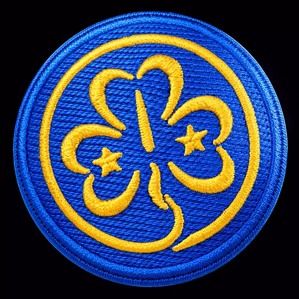 World Guide Badge New Round Embroidery-(50 pcs)