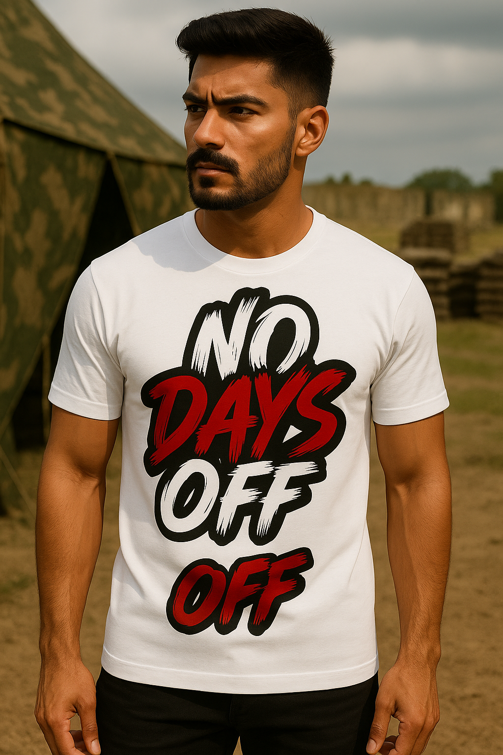 ? No Days Off T-Shirt – Bold Motivation Tee for Hustlers