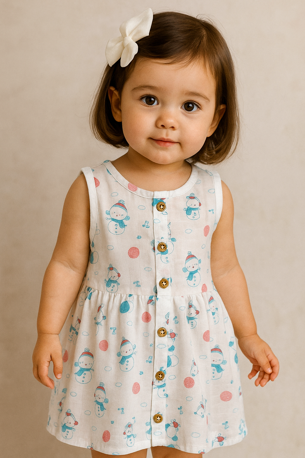 Muslin Frock - Toy Bear