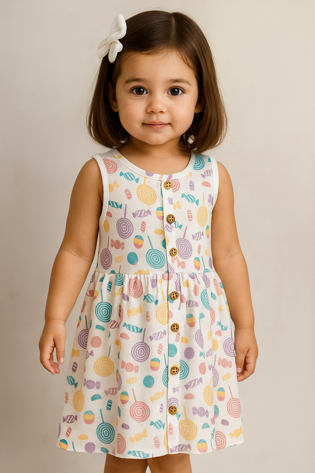 Muslin Frock - Lolli pop Muslin Frock - Lolli pop
