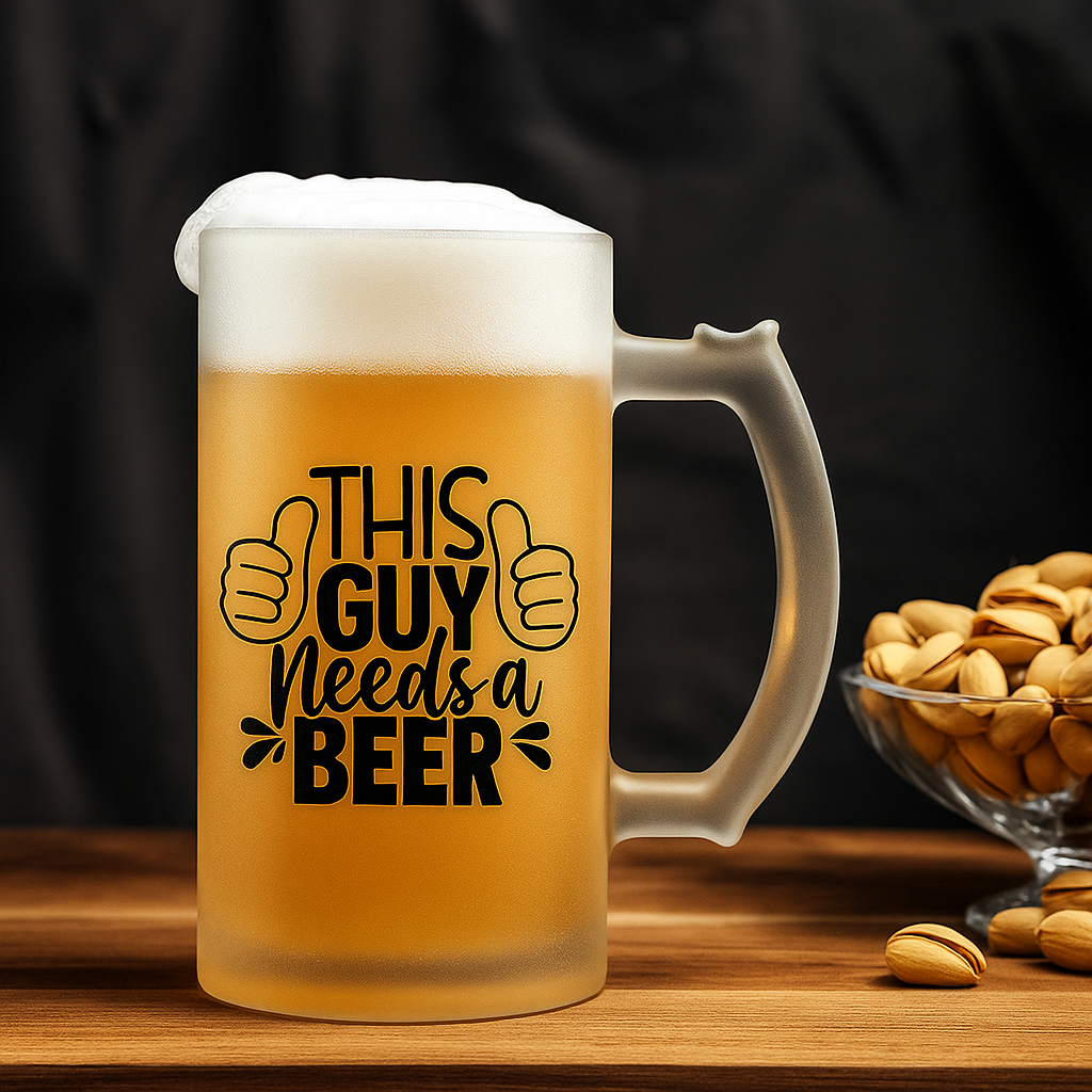Sublimation Printed Froasted Beer Mug With Glass Designer Frosted Beer Mug I Gift For Friend Pack 1 Sublimation Printed Froasted Beer Mug With Glass Designer Frosted Beer Mug I Gift For Friend Pack 1