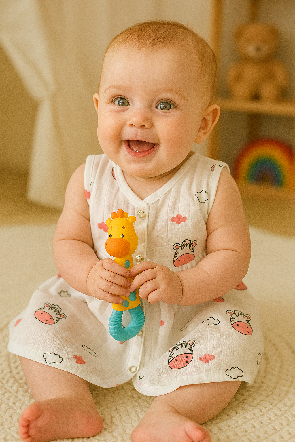 Muslin Frock - Cow Muslin Frock - Cow