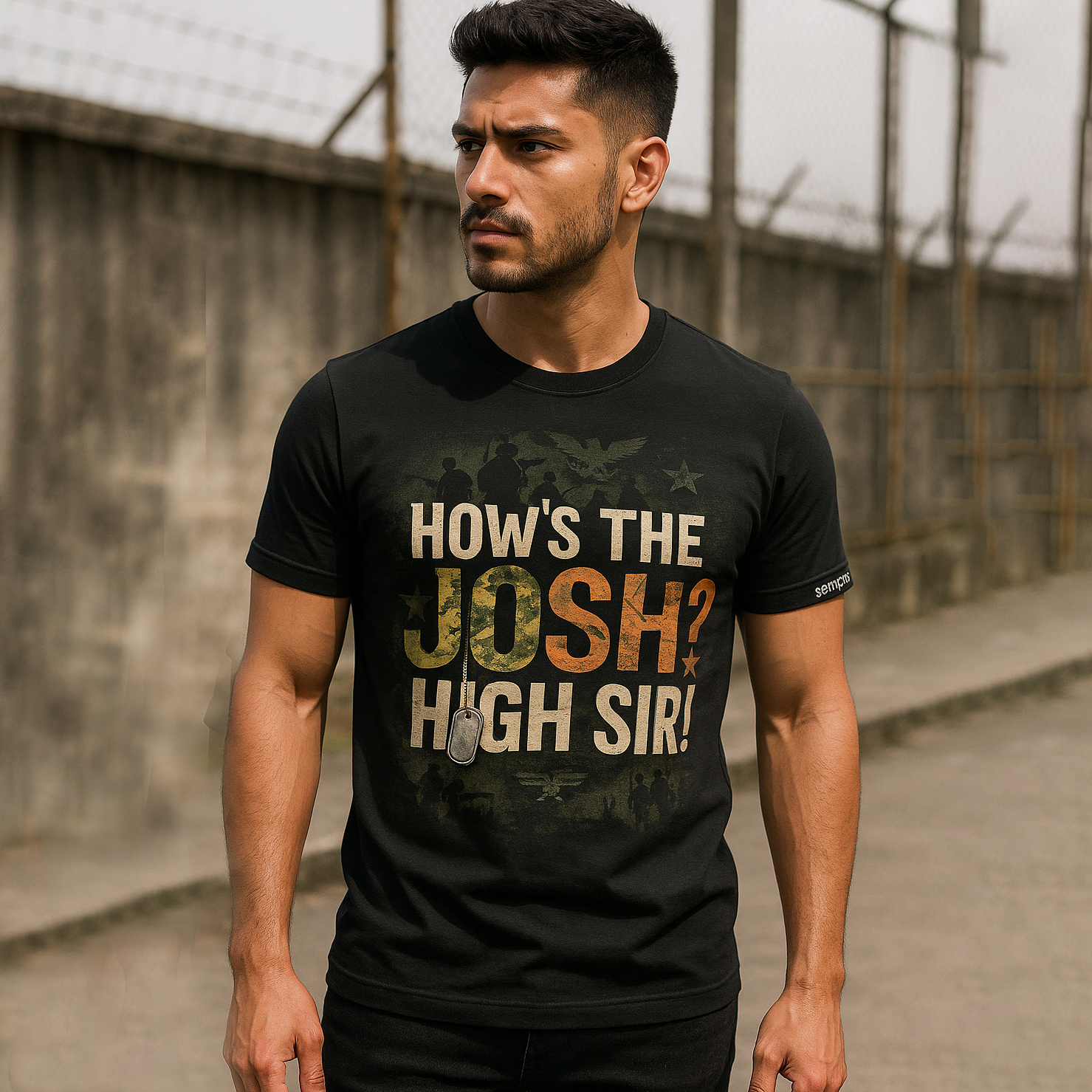 Josh Aur Jazba Indian Army T-Shirt | Dil Se Fauji! | Patriotic T-Shirt for Men Josh Aur Jazba Indian Army T-Shirt | Dil Se Fauji! | Patriotic T-Shirt for Men