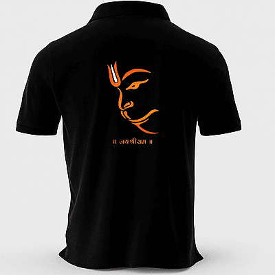 Hanuman Polo T-Shirt Black – Spiritual Streetwear | SorryBro Hanuman Polo T-Shirt Black – Spiritual Streetwear | SorryBro