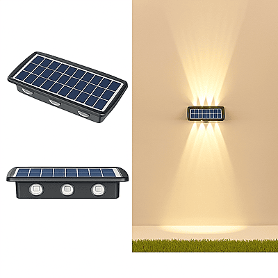 Warm White 66 Solar Wall Washer Up Down Light Way Warm White 66 Solar Wall Washer Up Down Light Way