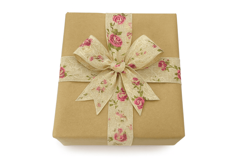Cream Floral Ribbon