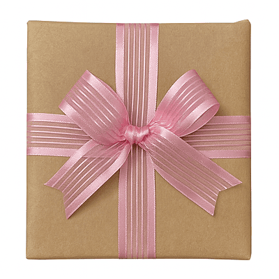 Sheer Stripes Ribbon Satin Edges