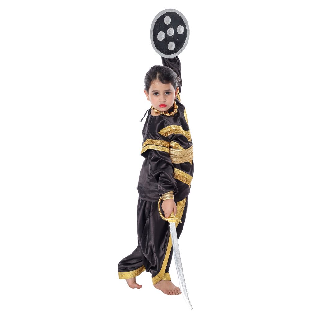 Chhau Dance Costume Black & Golden
