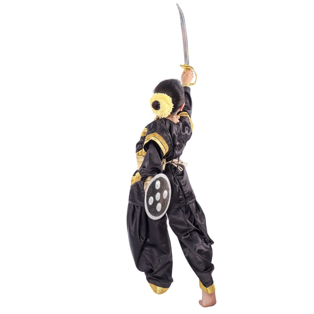 Chhau Dance Costume Black & Golden