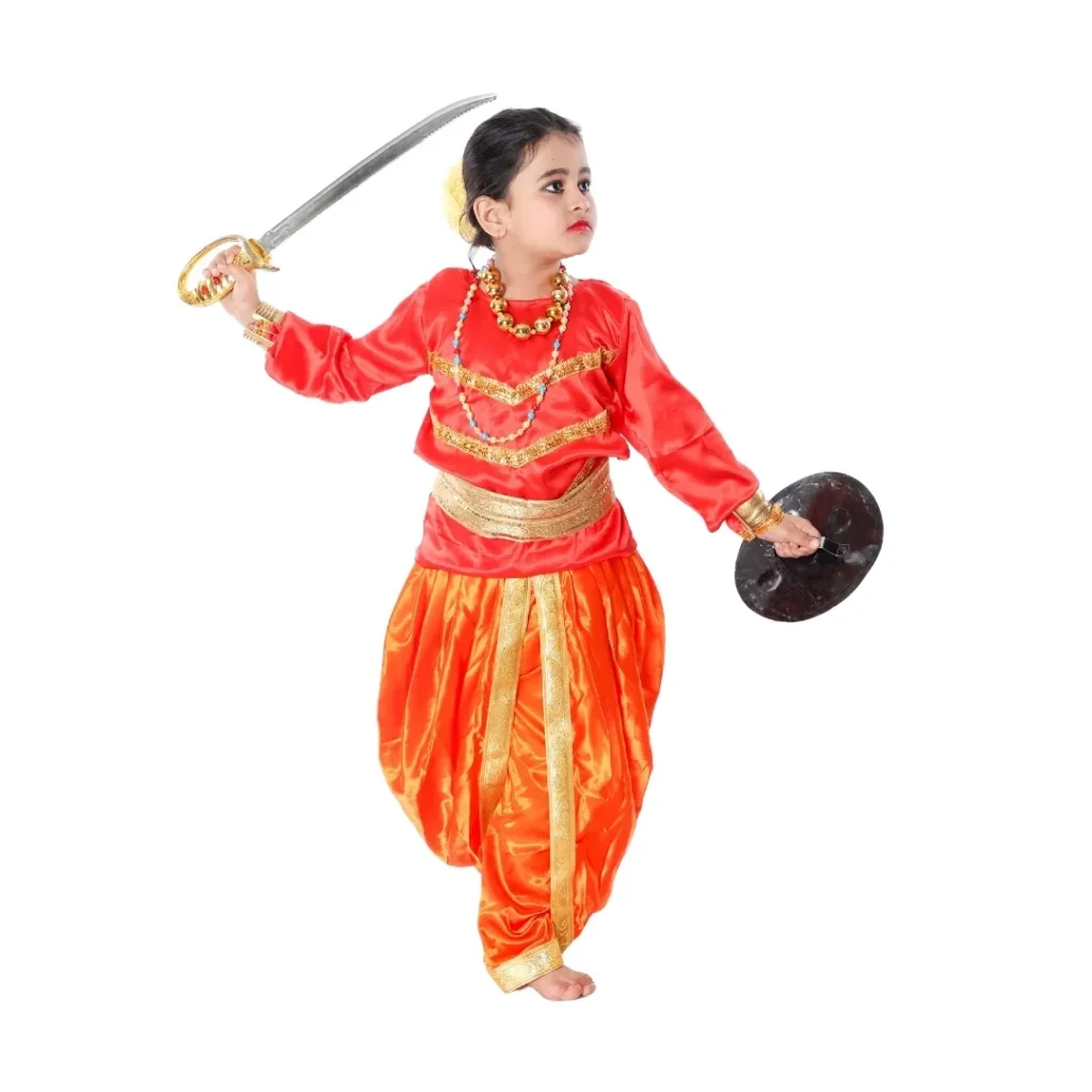 Chhau Dance Costume Red & Orange Chhau Dance Costume Red & Orange