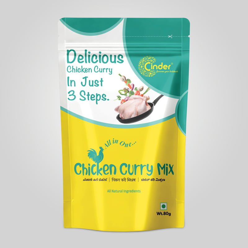 CINDER CHICKEN CURRY MIX 80G. CINDER CHICKEN CURRY MIX 80G.