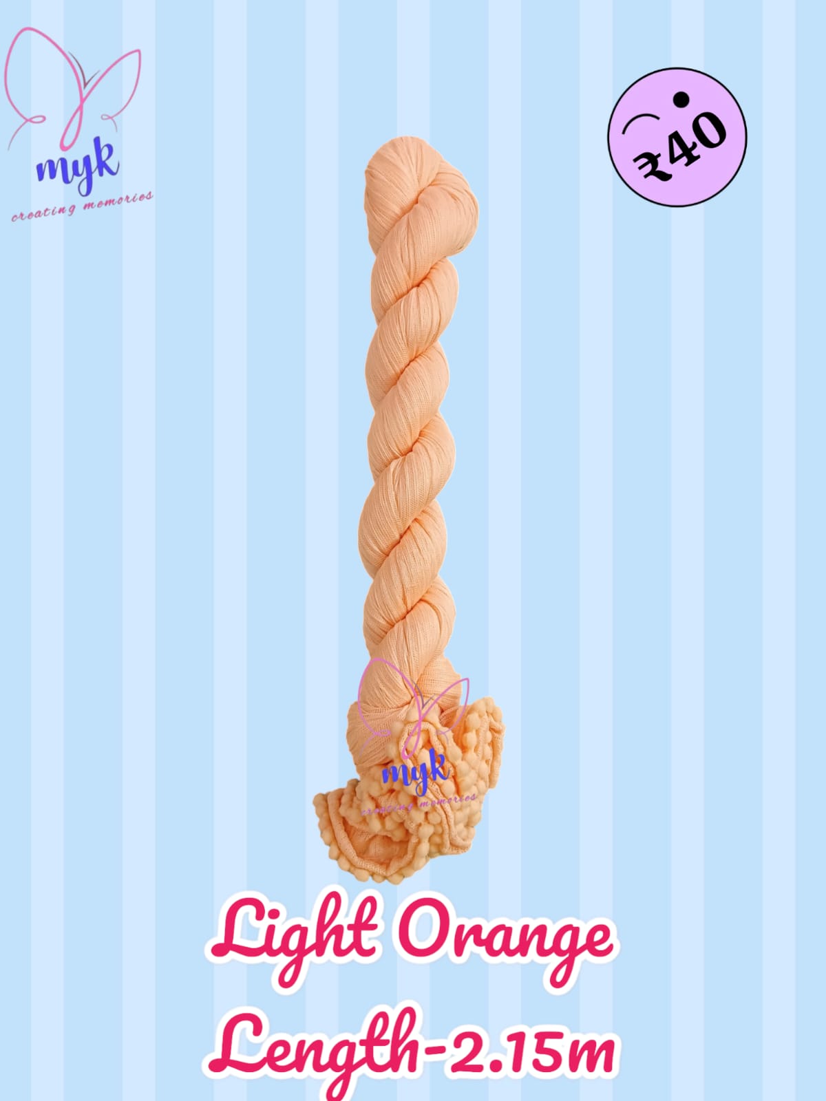 Daily Wear Net Chiffon Dupatta-Light Orange
