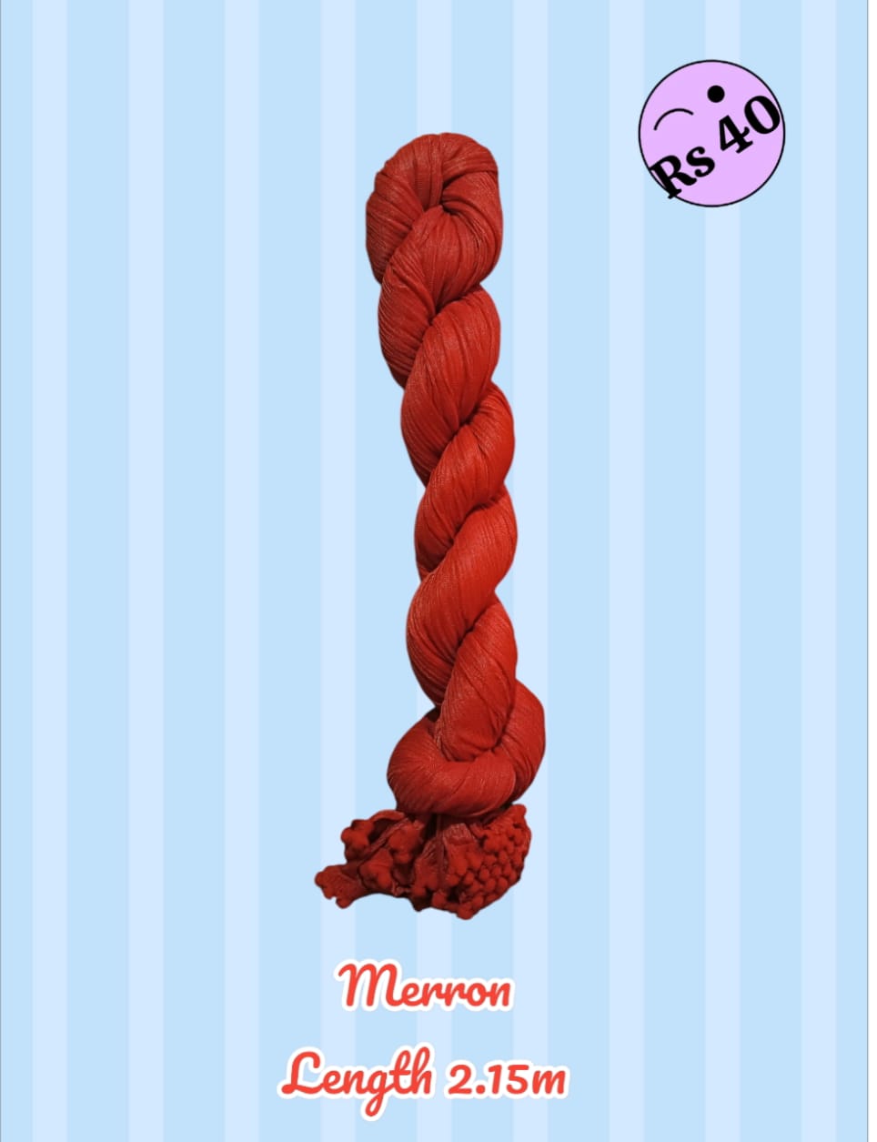Daily Wear Net Chiffon Dupatta-Maroon Daily Wear Net Chiffon Dupatta-Maroon