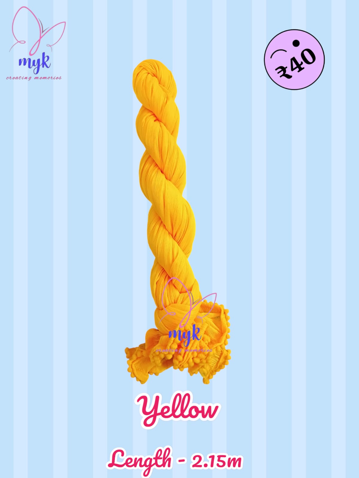 Daily Wear Net Chiffon Dupatta - Yellow Daily Wear Net Chiffon Dupatta - Yellow