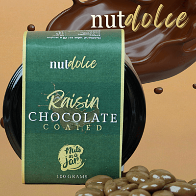 Nut Dolche Chocolate Coated Raisins 100 Grams Nut Dolche Chocolate Coated Raisins 100 Grams