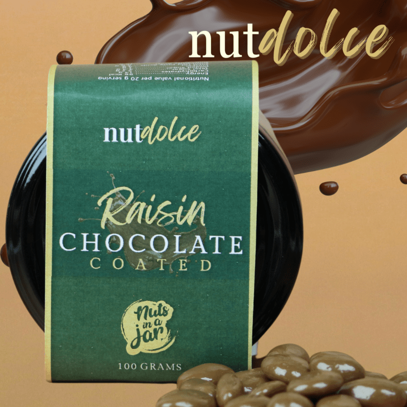 Nut Dolche Chocolate Coated Raisins 100 Grams Nut Dolche Chocolate Coated Raisins 100 Grams