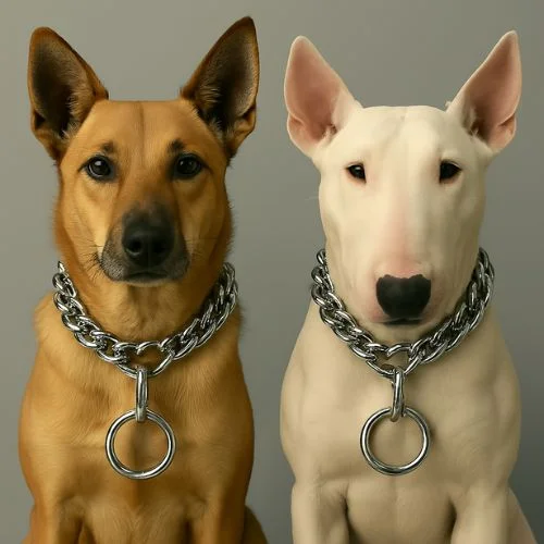 Chrome Plated Training Choke Chain Collar – Dog Neck Collar Belt Chrome Plated Training Choke Chain Collar – Dog Neck Collar Belt