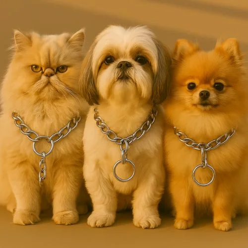 Chrome Plated Training Choke Chain Collar – Dog Neck Collar Belt Chrome Plated Training Choke Chain Collar – Dog Neck Collar Belt