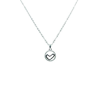 Single Layered Chain - Circled Heart Single Layered Chain - Circled Heart