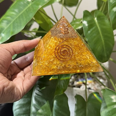 Citrine Resin Pyramid Citrine Resin Pyramid
