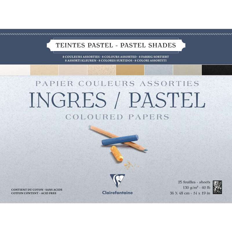CLAIREFONTAINE INGRES PASTEL PAPER, 130GSM, 25 SHEETS CLAIREFONTAINE INGRES PASTEL PAPER, 130GSM, 25 SHEETS