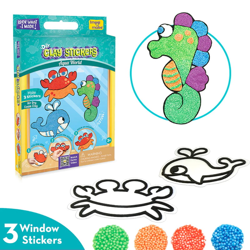 Clay Stickers - Aqua World Clay Stickers - Aqua World