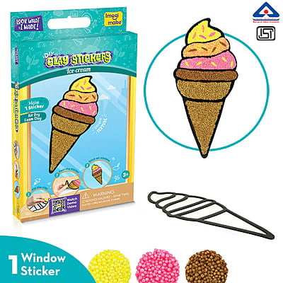 Clay Stickers - Ice Cream
