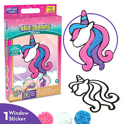Clay Stickers - Micro Unicorn