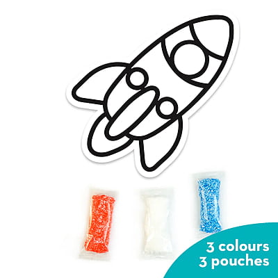Clay Stickers - Rocket Clay Stickers - Rocket