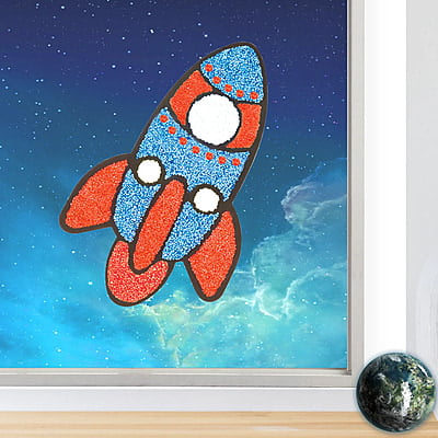Clay Stickers - Rocket Clay Stickers - Rocket