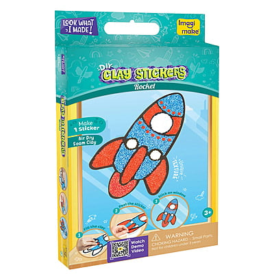 Clay Stickers - Rocket Clay Stickers - Rocket