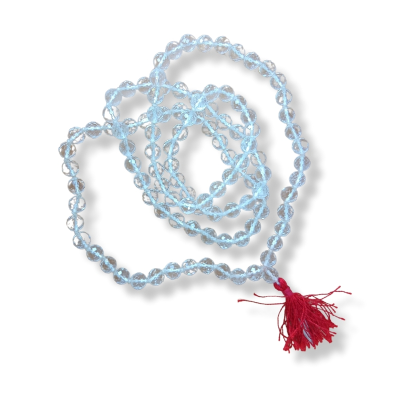 Clear Quartz Jab Mala