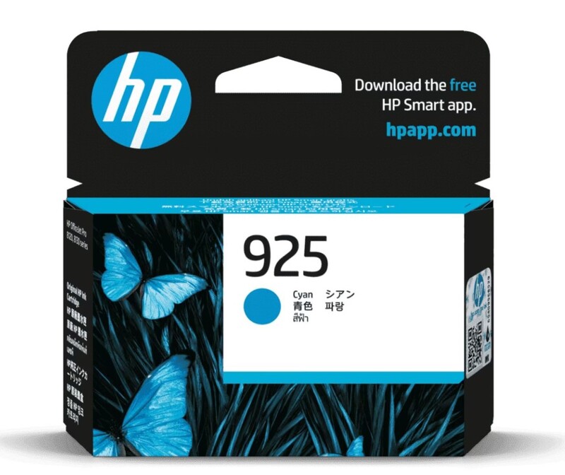 HP 925 Cyan Original Ink Cartridge HP 925 Cyan Original Ink Cartridge