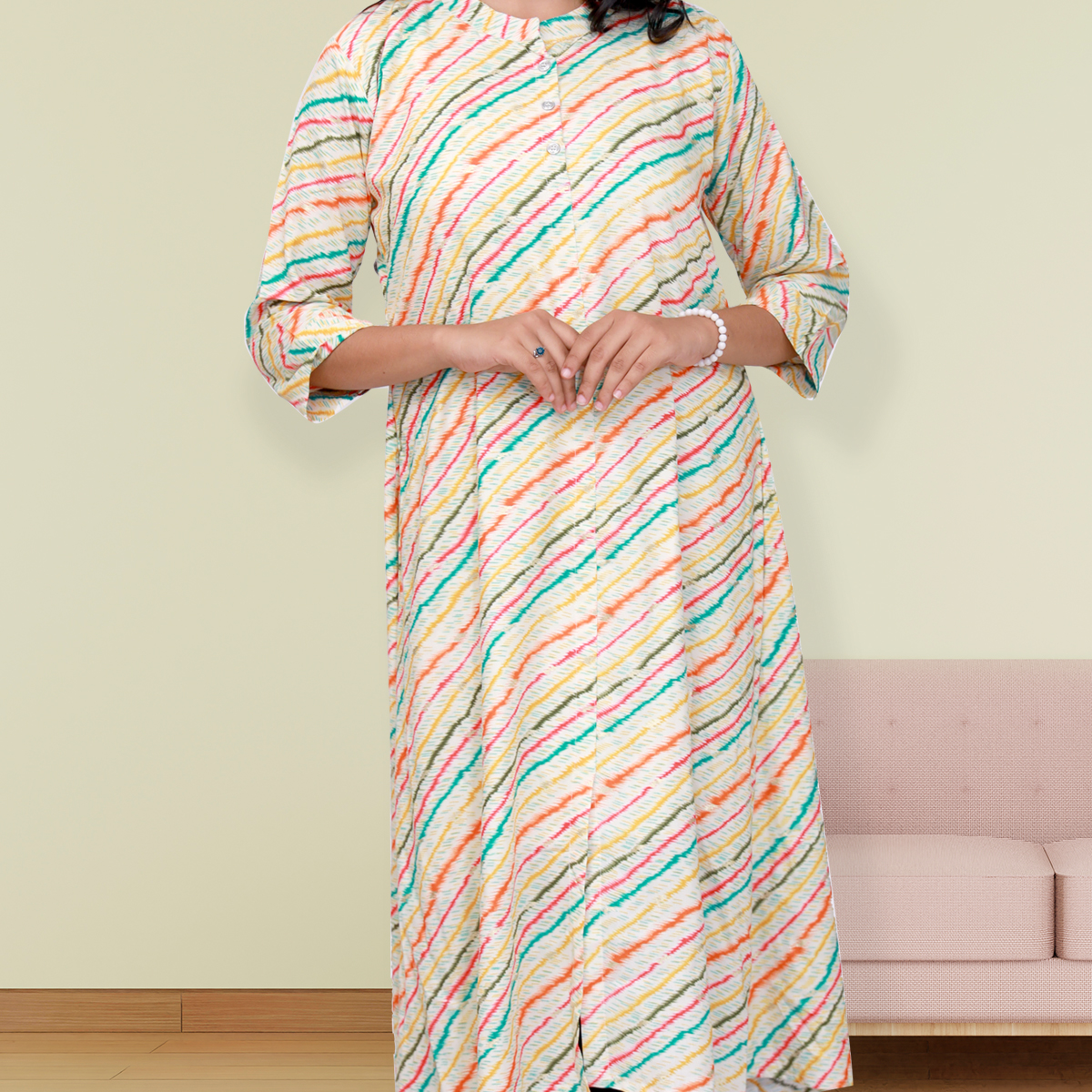 Zahari Striped Dress - Rainbow Stripes