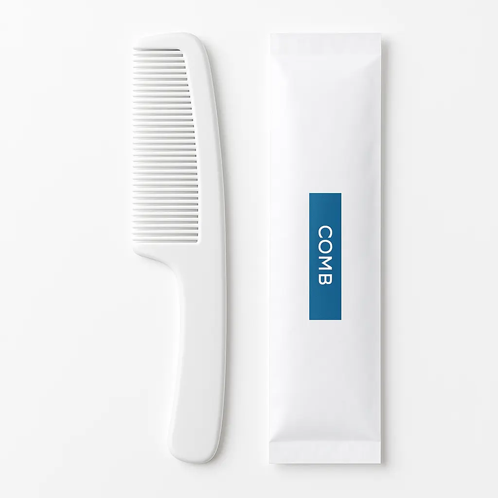 Hotel Comb with Handle - White Hotel Comb with Handle - White