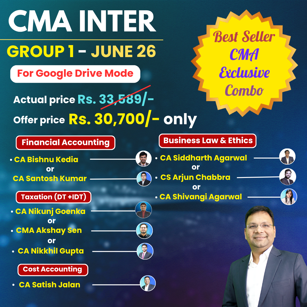 CMA Inter Group 1 Combo June 26 - Student Jaise Chahey - Download Mode - Best Seller CMA Exclusive