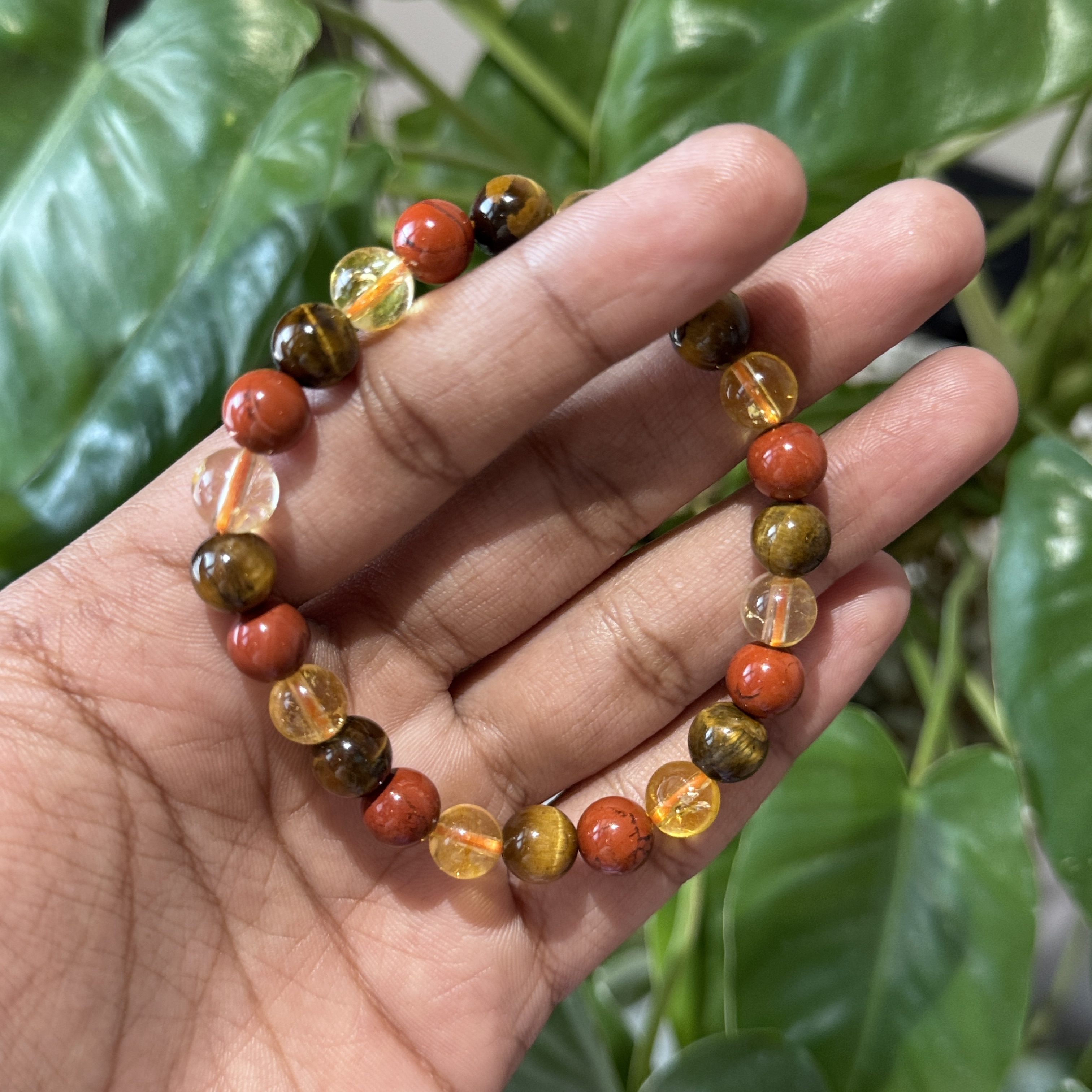 Confidence Bracelet (Citrine+Tiger'sEye+RedJasper)