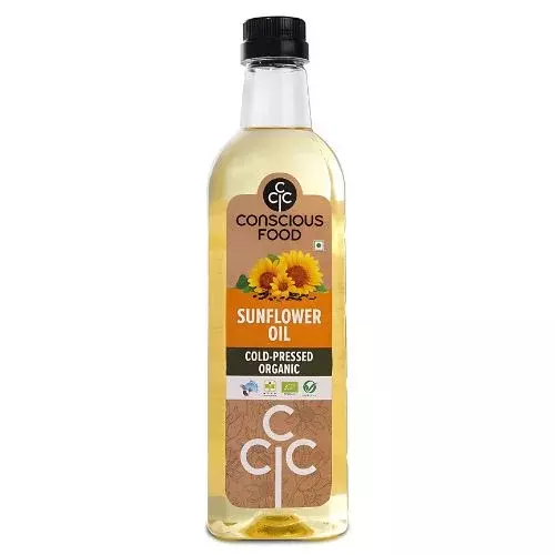 Conscious Food Organic Sunflower Oil | Cold Pressed | PET Bottle Conscious Food Organic Sunflower Oil | Cold Pressed | PET Bottle