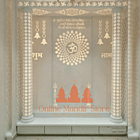 Eternal Om Full Corian Mandir with Backlight Eternal Om Full Corian Mandir with Backlight