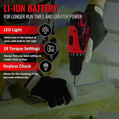 Cordless Drill Machine | Variable Speed Trigger Switch (Without Bit) Cordless Drill Machine | Variable Speed Trigger Switch (Without Bit)