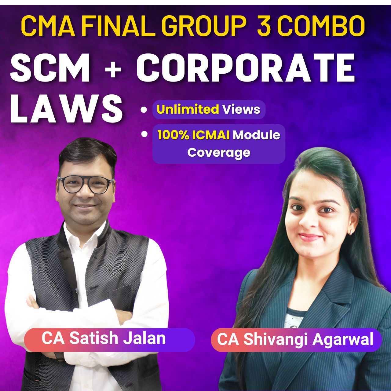 CMA Final Combo SCM + Corporate Law By CA Satish Jalan & CA Shivangi Agarwal
