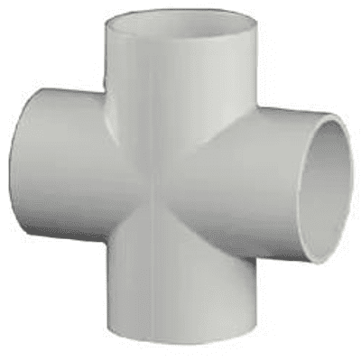 Cross Tee, 63 mm, 2" Inch, Agriculture PVC Fittings