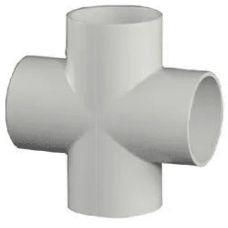Cross Tee, 63 mm, 2" Inch, Agriculture PVC Fittings