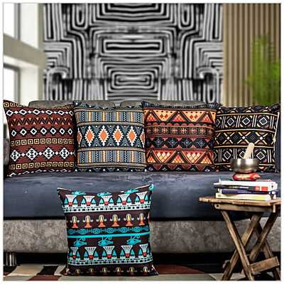 Abstract Digital Printed Cushion Cover Set of 5-12