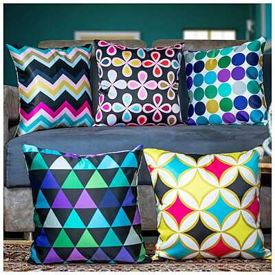 Abstract Digital Printed Cushion Cover Set of 5-3