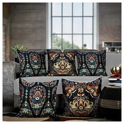 Abstract Digital Printed Cushion Cover Set of 5-5