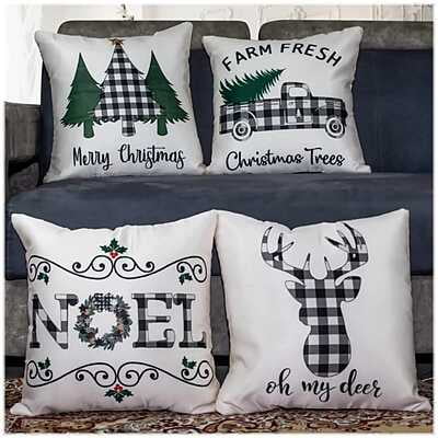 Figures Digital Printed Cushion Cover Set of 5-18