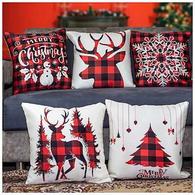 Figures Digital Printed Cushion Cover Set of 5-20