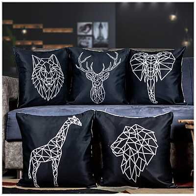 Figures Digital Printed Cushion Cover Set of 5-21